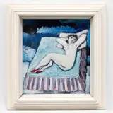 Gio Ponti, 'Nudo di donna sul letto', circa 1955, Oil on panel, in artist's frame