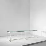 Mario Asnago and Claudio Vender, Rare table, circa 1937, Painted steel, glass