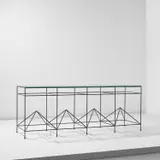 Giovanni Ferrabini, Console table, circa 1957, Painted iron, glass