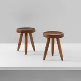 Charlotte Perriand, Pair of high 'Berger' stools