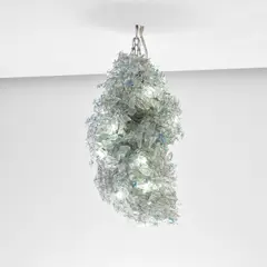 Deborah Thomas, Unique ceiling light, 2003, Glass, coloured glass, steel wire
