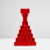 Vase, model no. 'Y37', from the 'Yantra di Terracotta' series by Ettore Sottsass, circa 1969, Glazed earthenware, sold Apr 2023