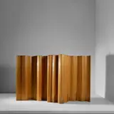 Large folding screen by Alvar Aalto, circa 1935, Pine, sold Apr 2023