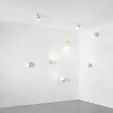 Set of eight adjustable lights, model no. 586/s by Gino Sarfatti, circa 1962, Painted aluminium, sold Apr 2023
