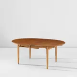 Hans J. Wegner, Extendable dining table, model no. 567, circa 1952, Teak, oak