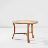 Paolo Buffa, Occasional table, circa 1952, Cherry with Brazilian-rosewood inlay, Peruvian onyx