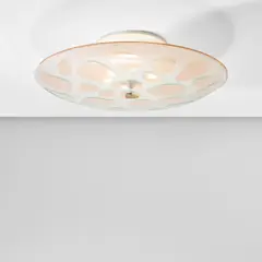 Large ceiling light by Max Ingrand, circa 1955, Glass, coloured glass, painted aluminium, brass, sold Apr 2023