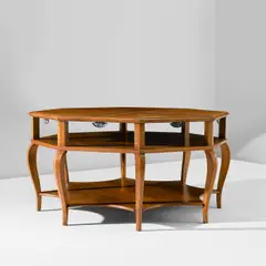 Centre table by Gio Ponti, circa 1927, Walnut, walnut-veneered wood, brass, sold Apr 2023