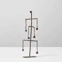 Fausto Melotti, Untitled, 1959, Brass, glazed ceramic