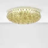 Venini, 'Poliedri' ceiling light, circa 1958, Coloured glass, painted steel