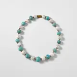 Fausto Melotti, Necklace, circa 1955, Glazed ceramic, brass
