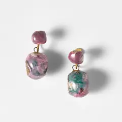 Earrings by Fausto Melotti, circa 1955, Glazed and partially gilt ceramic, gilt metal, sold Apr 2023