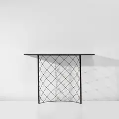 Jean Royere, Large 'Tour Eiffel' console, designed circa 1947, produced circa 1955, Marble, painted iron, brass