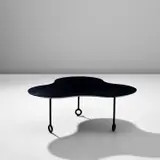 Jean Royere, Coffee table, circa 1955, Painted iron, plastic-laminated wood, painted wood