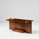Jean Royere, Rare low table, circa 1955, Indian rosewood-veneered wood