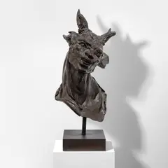 Janine Janet, Unique 'Tête d'Actéon', 1964, Patinated bronze