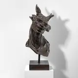 Janine Janet, Unique 'Tête d'Actéon', 1964, Patinated bronze