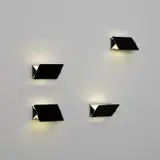 Set of four wall lights, model no. CP1 by Charlotte Perriand, circa 1968, Painted steel, acrylic, sold Oct 2023