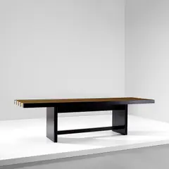 Michel Boyer, Table, from the 'Osaka' series, circa 1976, Ebonised wood, maple