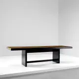 Michel Boyer, Table, from the 'Osaka' series, circa 1976, Ebonised wood, maple