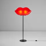 Nicola L, Rare 'Bouche' floor lamp, circa 1968, Coloured acrylic, painted steel