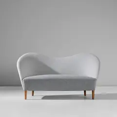 Rare sofa by Nanna & Jørgen Ditzel, circa 1945, Fabric, beech, sold Oct 2023