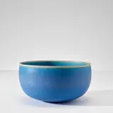Alev Ebüzziya Siesbye, Large bowl, 1987, Stoneware, turquoise glaze, unglazed red line
