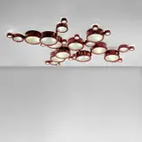 Studio B.B.P.R., Ceiling light, circa 1962, Painted aluminium, painted brass, glass