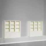 G.R.A.U., Pair of custom bookcases, circa 1967, Painted wood