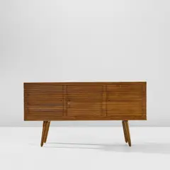 Sideboard by Gio Ponti, circa 1937, Chestnut, chestnut-veneered wood, brass, sold Oct 2023