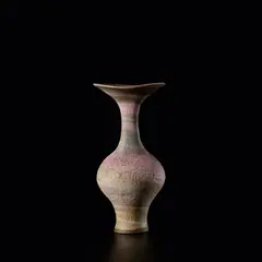 Lucie Rie, Vase with flaring lip, 1979, Mixed clays producing an integral pink, turquoise and beige spiral beneath the glaze