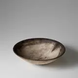 Hans Coper, Large bowl, 1956, Stoneware, layered porcelain slips over a textured body, sgraffito design in the well and manganese rim