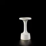 Vase with cylindrical body and flaring lip by Lucie Rie, circa 1968, Porcelain, pure white glaze, sold Nov 2023