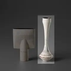 'Dogbone' by Hans Coper, circa 1974, Stoneware, layered porcelain slips and engobes over a textured and incised body, the interior with a manganese glaze, sold Nov 2023