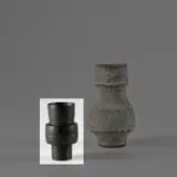 Hans Coper, Small cylindrical vase with central collar