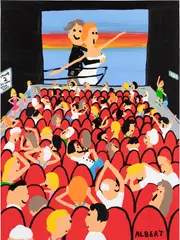 Albert Willem, The Movie Took An Unexpected Turn, 2021, acrylic on canvas