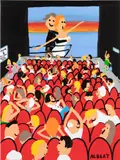 Albert Willem, The Movie Took An Unexpected Turn, 2021, acrylic on canvas