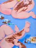 Olivia Sterling, PASTY LEGS, BEGONE!, 2021, acrylic on canvas