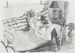 Untitled by Caroline Walker, 2009, graphite on paper, sold Apr 2023