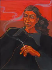 Ania Hobson, Red Lady, 2021, oil on canvas