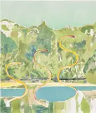 Michael Armitage, Vision II, 2022, lithograph on Somerset velvet white paper
