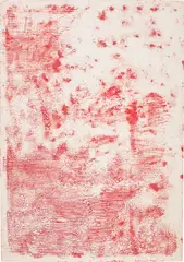 Angel Otero, Untitled (ST-BC), 2014, cadmium pigment and silicone on raw canvas