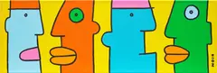 We Have Been Walking For So Long That Our Shoes Are Starting To Produce Smoke by Thierry Noir, 2019, acrylic on linen, sold Apr 2023