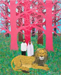 Mostafa Sarabi, Untitled, 2019, acrylic on canvas