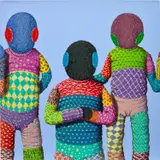 Suanjaya Kencut, Close Friend, 2022, acrylic on canvas
