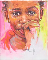 Amoako Boafo, Natural Sweet, 2013, acrylic on canvas