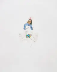 Painting Study 11 by Mike Kelley, 2005-2008, graphite, pen and paper collage on paper, sold Apr 2023