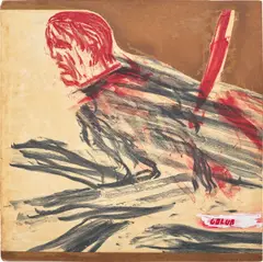 Leon Golub, Untitled, 1965, oil stick, ink and acrylic on paper laid down on masonite