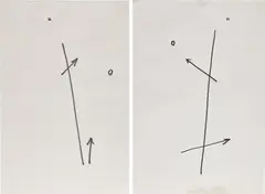 Untitled by Mira Schendel, 1979, Indian ink and Letraset on paper, diptych, sold Apr 2023