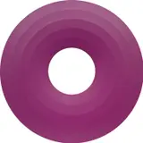 Josh Sperling, Donut (Violet), 2018, acrylic on shaped canvas laid on panel